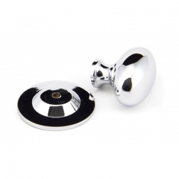 Polished Chrome 40mm Oval Cabinet Knob