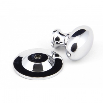 Polished Chrome 33mm Oval Cabinet Knob