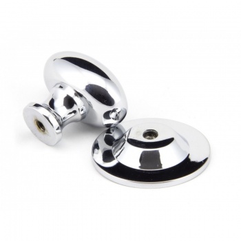 Polished Chrome 33mm Oval Cabinet Knob