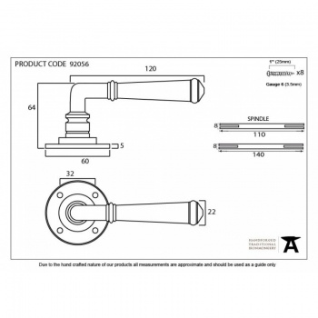 Black Regency Lever on Rose Set