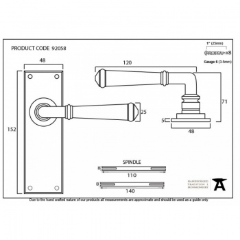 Black Regency Lever Latch Set