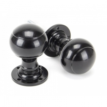 Black Regency Mortice/Rim Knob Set