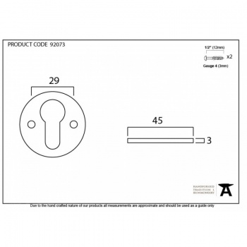 External Beeswax Regency Euro Escutcheon