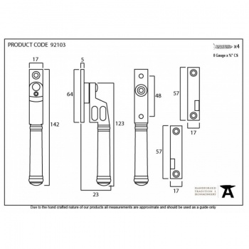 Black Night-Vent Locking Regency Fastener