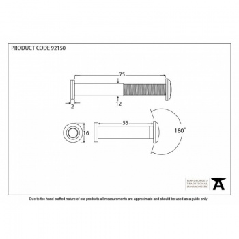 Brass Door Viewer 180 (55-75mm Door)