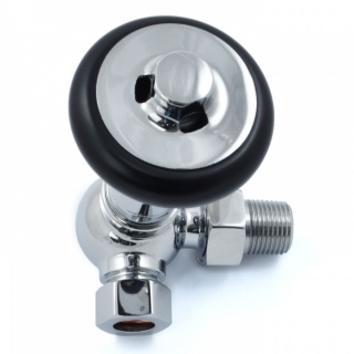 Amberley Thermostatic Radiator Valves - Chrome (Corner TRV)