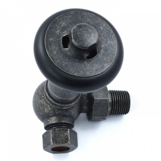 Amberley Thermostatic Radiator Valves - Pewter (Corner TRV)