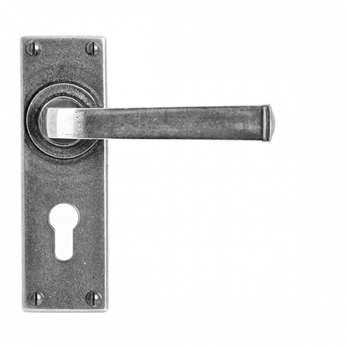 Finesse Allendale Pewter Door Handle on Backplate