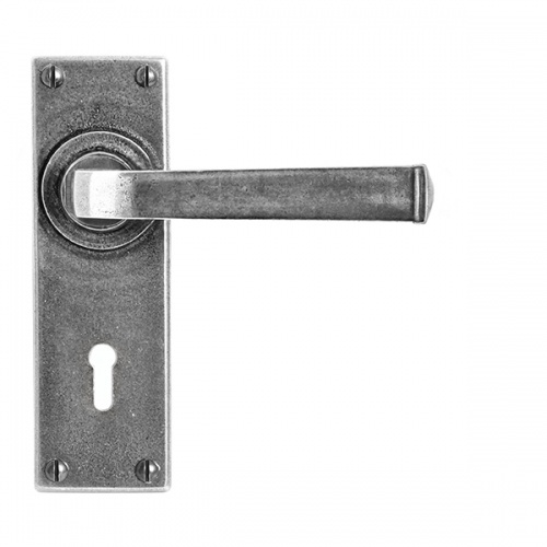 Finesse Allendale Pewter Door Handle on Backplate