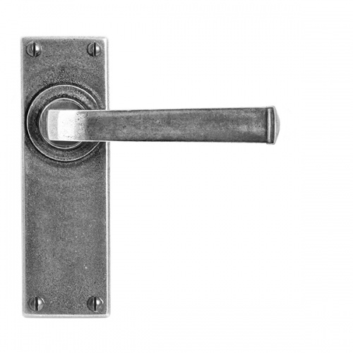 Finesse Allendale Pewter Door Handle on Backplate