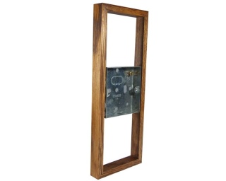 Classic Wood 18mm Surface Mounting Wall Box for 3G Bakelite Vertical fitting in Medium Oak