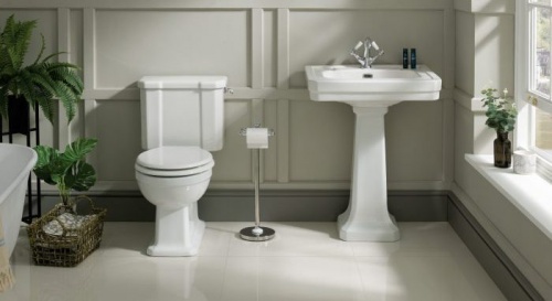 BC Designs Victrion 640mm 3-Taphole Ceramic Basin & Pedestal