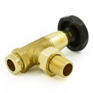 Black and Brass Old School Radiator Valves