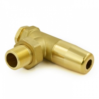 Black and Brass Old School Radiator Valves 3/4 inch - Brass