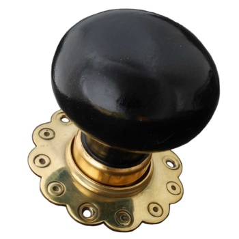 Solid Ebonised Bun Door Knobs