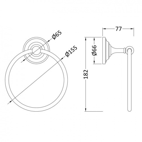 BC Designs Victrion Towel Ring