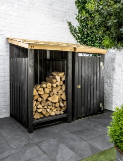 Chelwood Log Store Black