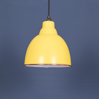 Canary Yellow and White Brindley Pendant