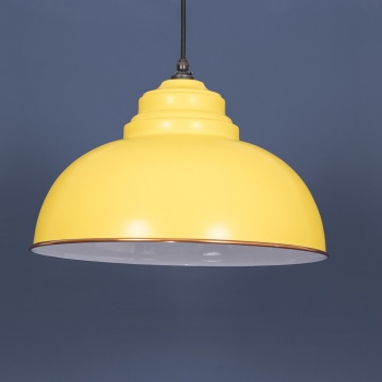 Canary Yellow and White Harborne Pendant