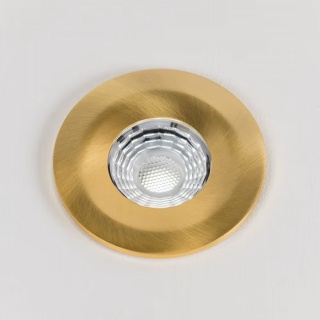 Brushed Gold LED Downlights, Fire Rated, Fixed, IP65, CCT Switch, High CRI, Dimmable