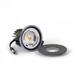 8 Pack - Graphite Grey LED Downlights, Fire Rated, Fixed, IP65, CCT Switch, High CRI, Dimmable