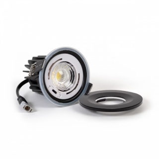 Matt Black LED Downlights, Fire Rated, Fixed, IP65, CCT Switch, High CRI, Dimmable