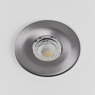 4 Pack - Pewter LED Downlights, Fire Rated, Fixed, IP65, CCT Switch, High CRI, Dimmable