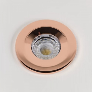 4 Pack - Rose Gold LED Downlights, Fire Rated, Fixed, IP65, CCT Switch, High CRI, Dimmable