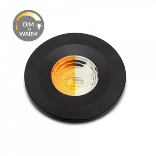 Matt Black CCT Dim To Warm LED Downlight Fire Rated IP65