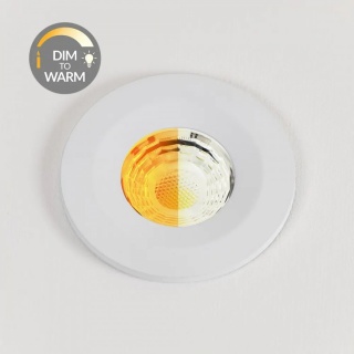 White CCT Dim To Warm LED Downlight Fire Rated IP65