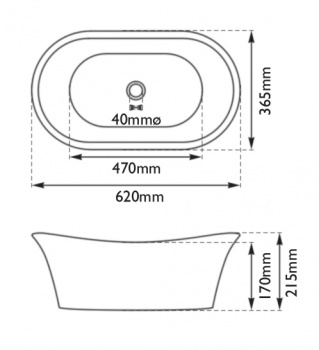 Cast Iron Freestanding Bateau Basin - Painted