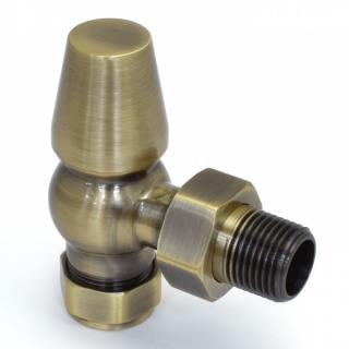 Windsor Traditional  Radiator Valve - Antique Brass (Angled )