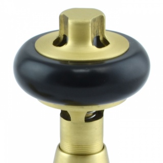 Windsor Traditional Thermostatic Radiator Valve - Brushed Brass (Angled TRV)