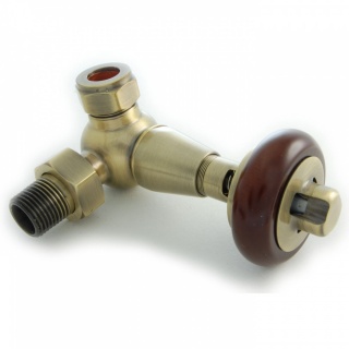 Windsor Traditional  Radiator Valve - Antique Brass (Corner)