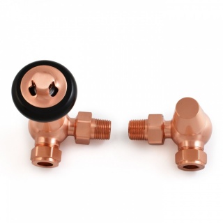 Windsor Traditional Thermostatic Radiator Valve - Brushed Copper (Corner TRV)