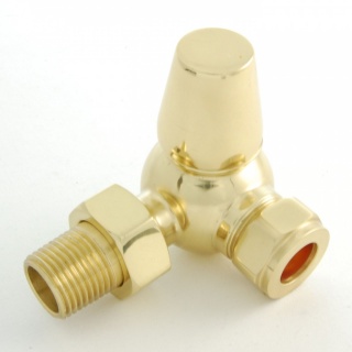 Windsor Traditional Thermostatic Radiator Valve - Brass (Corner TRV)