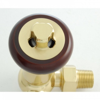 Windsor Traditional Thermostatic Radiator Valve - Brass (Corner TRV)