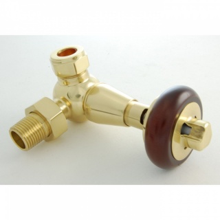 Windsor Traditional Thermostatic Radiator Valve - Brass (Corner TRV)