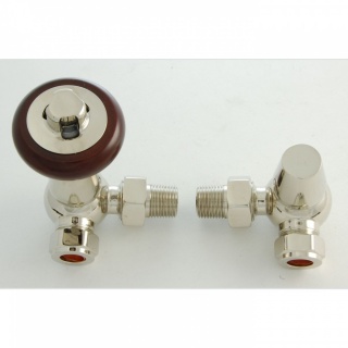 Windsor Traditional Thermostatic Radiator Valve - Nickel (Corner TRV)