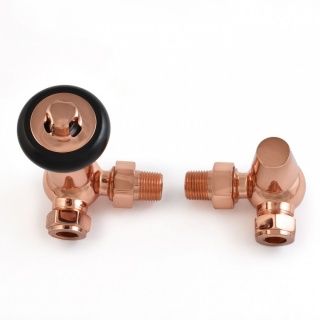 Windsor Traditional Thermostatic Radiator Valve - Polished Copper (Corner TRV)