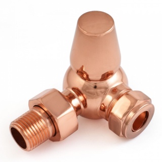 Windsor Traditional Thermostatic Radiator Valve - Polished Copper (Corner TRV)