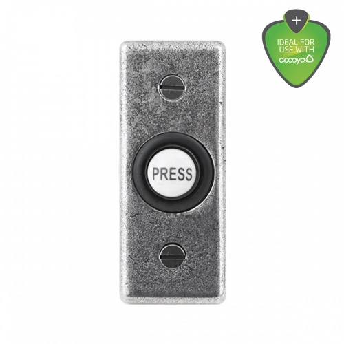 Finesse Rectangular Pewter Bell Push