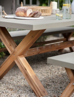 Burford Table & Bench Set Natural