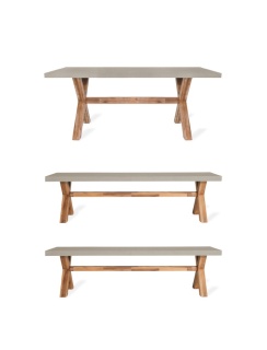 Burford Table & Bench Set Natural