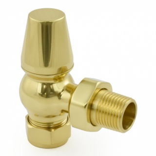 Jaguar Thermostatic Radiator Valve - Brass (Angled TRV)