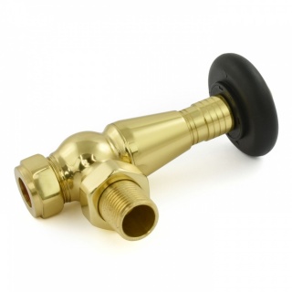 Jaguar Thermostatic Radiator Valve - Brass (Angled TRV)