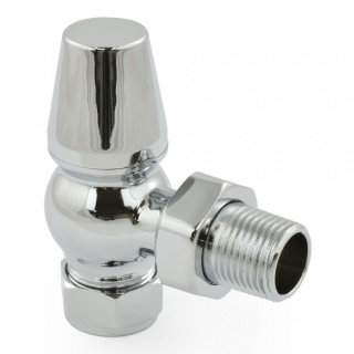 Jaguar Thermostatic Radiator Valve - Chrome (Angled TRV)