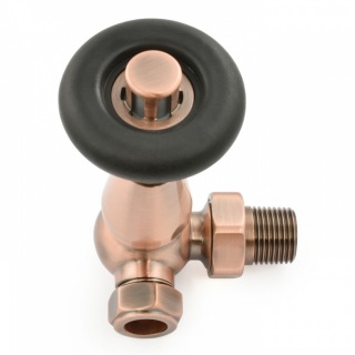 Jaguar Thermostatic Radiator Valve - Antique Copper (Corner TRV)