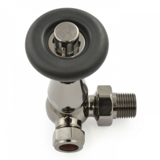 Jaguar Thermostatic Radiator Valve - Black Nickel (Corner TRV)