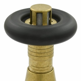 Jaguar Thermostatic Radiator Valve - Unlacquered Brass (Straight TRV)